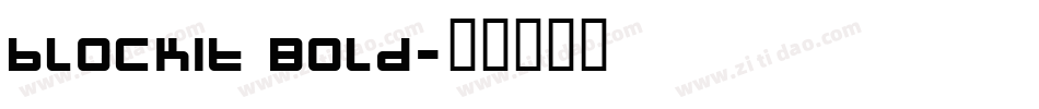 blockit Bold字体转换